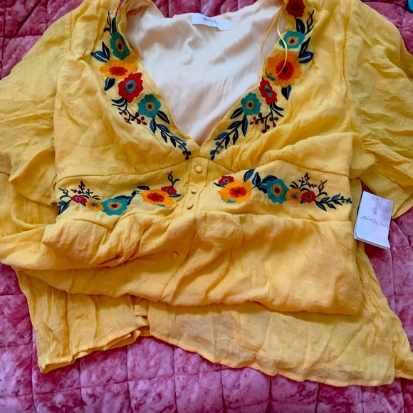 Yellow Maxi Dress A’beautiful Soul (Altar’d State) - Picture 2 of 3